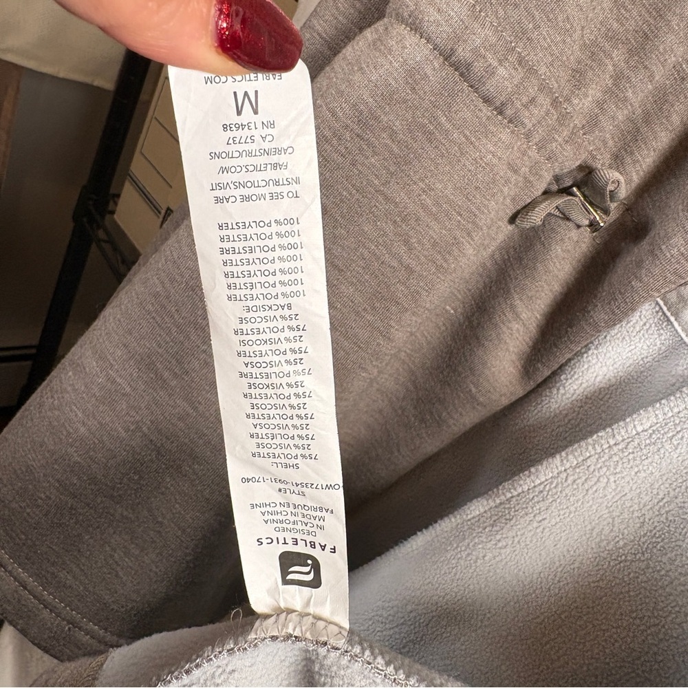 Fabletics Tan And Gray Open Front Cardigan Relaxe… - image 4